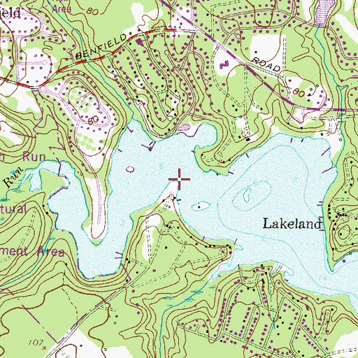 Topographic Map of Brooksbys Point, MD