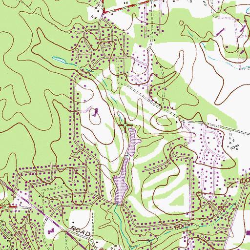 Topographic Map of Chartwell Country Club, MD