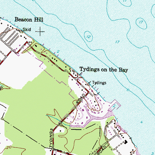 Topographic Map of Chesapeake Oaks, MD