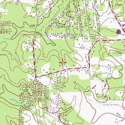Topographic Map of Drexel Estates, MD