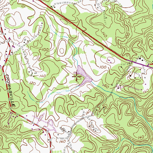 Topographic Map of Dwight D Eisenhower Golf Course, MD