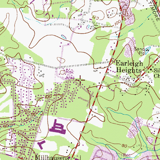 Topographic Map of Edinboro Estates, MD