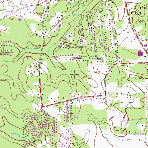 Topographic Map of Elvaton Park, MD