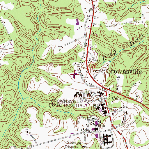 Topographic Map of Fairfield Nursing Home, MD