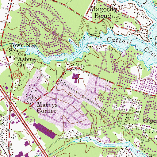 Topographic Map of Folger McKinsey Elementary School, MD