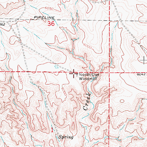 Topographic Map of North Owl Windmill, CO