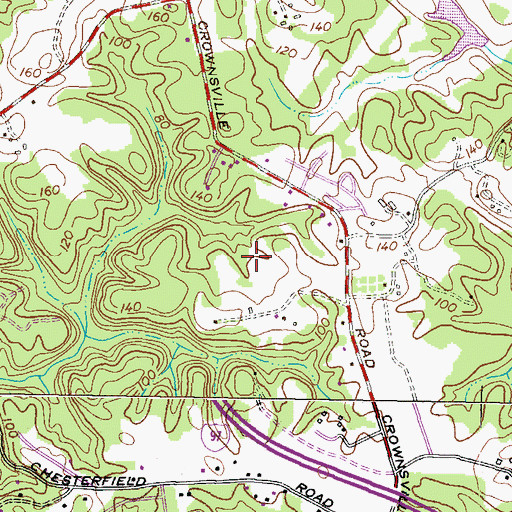 Topographic Map of Generals Highway Corridor Park, MD