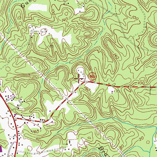 Topographic Map of Harbor Oaks, MD