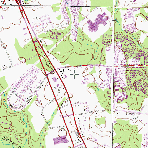 Topographic Map of Harpers Mill, MD
