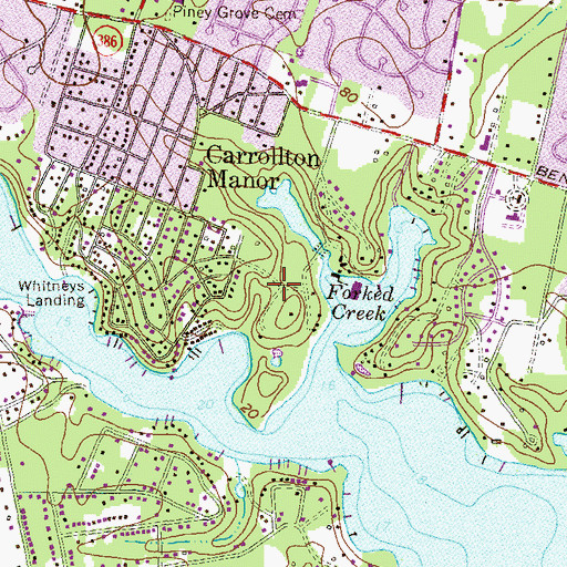 Topographic Map of Holly Point, MD