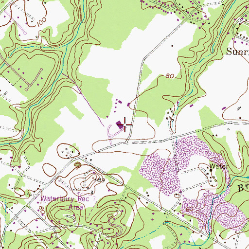 Topographic Map of Indian Creek School, MD