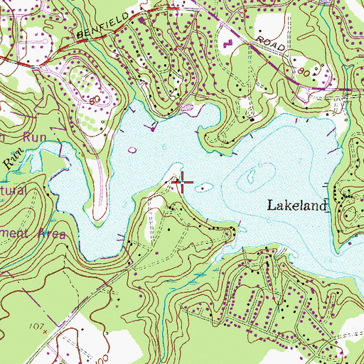 Topographic Map of Indian Landing, MD