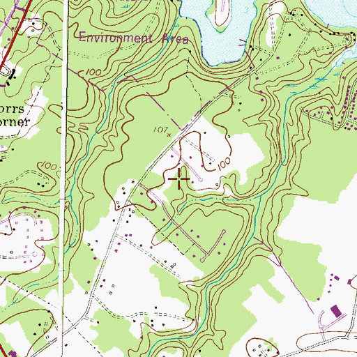 Topographic Map of Indian Landing Estates, MD