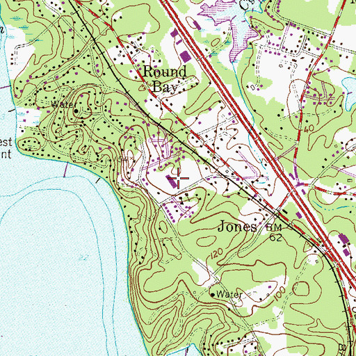 Topographic Map of Jones Elementary School, MD