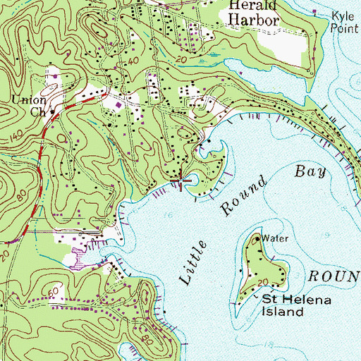Topographic Map of Joyces Marina, MD