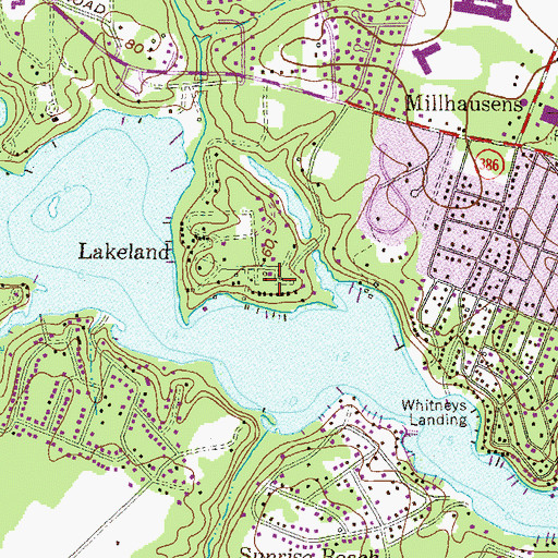 Topographic Map of Lake Forest, MD