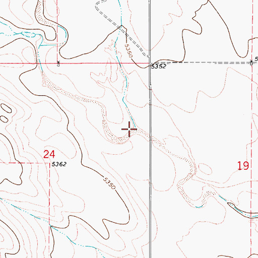 Topographic Map of Cow Creek, CO