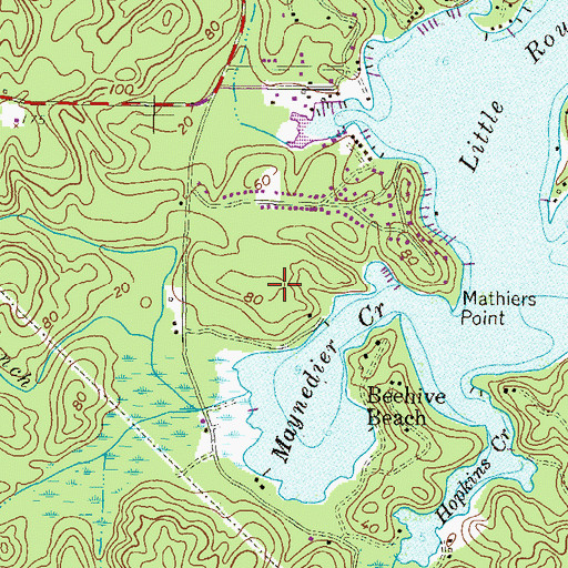Topographic Map of Maynadier, MD