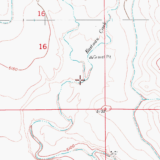 Topographic Map of Eastman Creek, CO