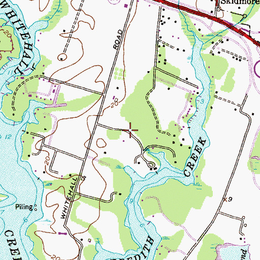 Topographic Map of Meredith Homes, MD