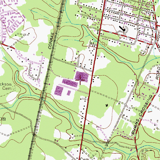 Topographic Map of Midway Industrial Park, MD