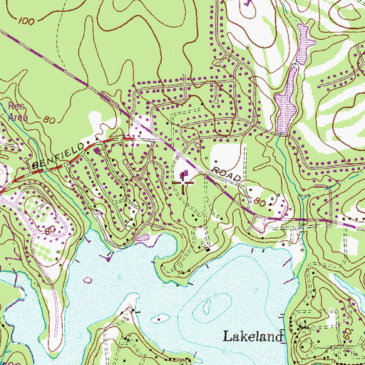 Topographic Map of National Memorial Gardens on the Severn, MD
