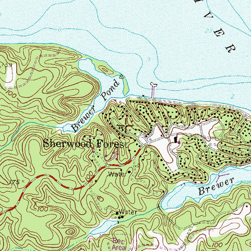 Topographic Map of Nottingham, MD
