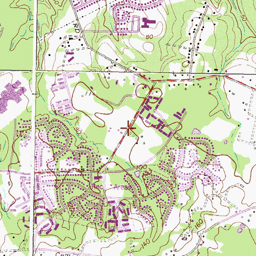 Topographic Map of Old Mill, MD