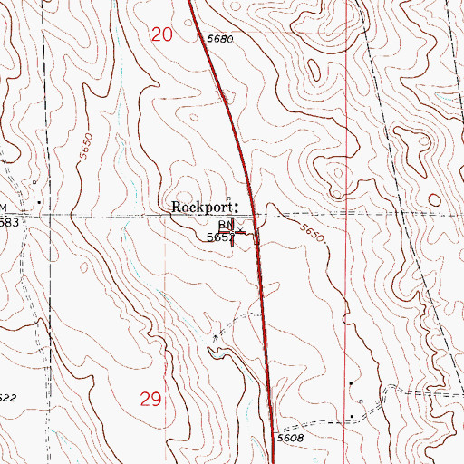 Topographic Map of Rockport, CO