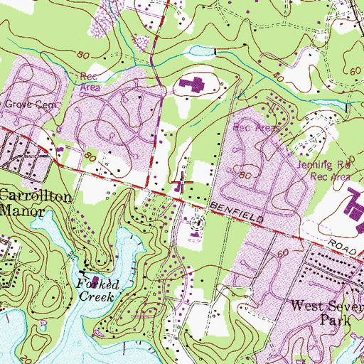 Topographic Map of Our Shepherd Lutheran Church, MD