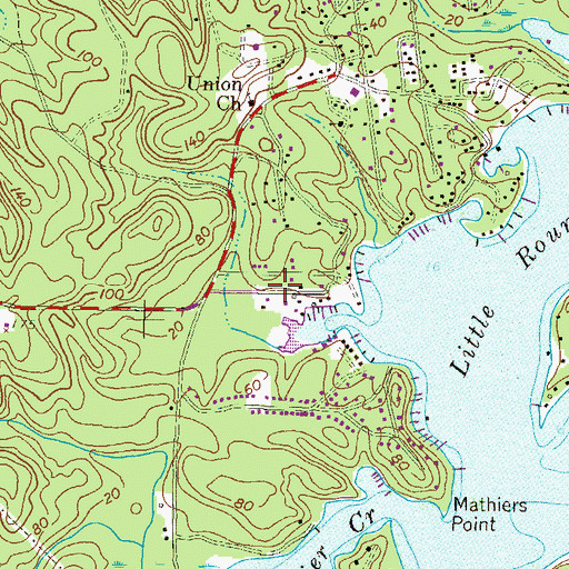Topographic Map of Palisades on the Severn, MD