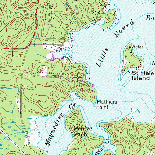 Topographic Map of Palisades Park, MD
