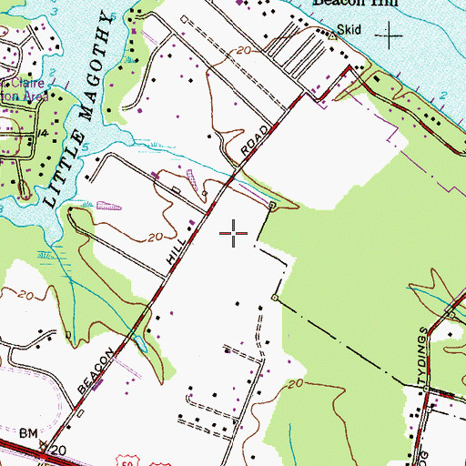 Topographic Map of Pettebone Farms, MD