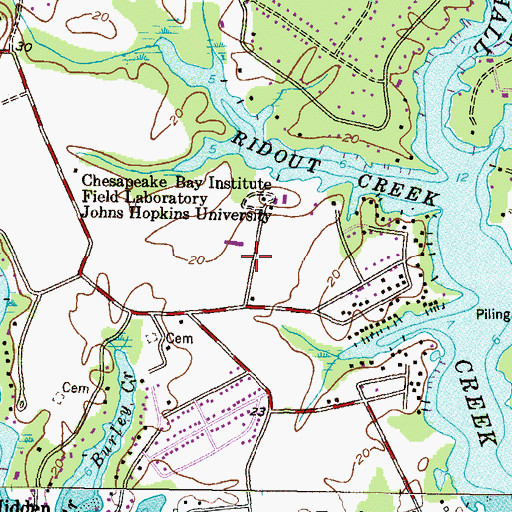 Topographic Map of Pleasant Plains, MD