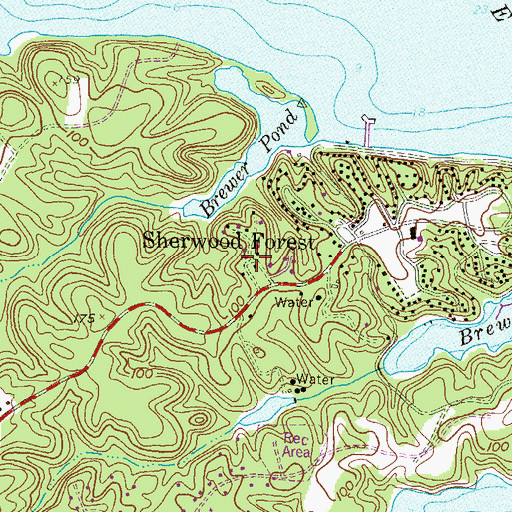 Topographic Map of Ravenshead, MD