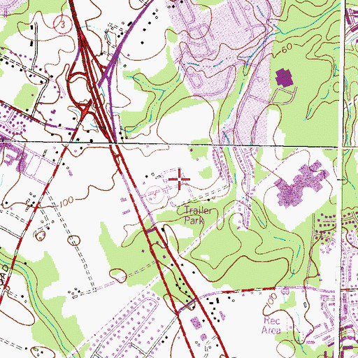 Topographic Map of Rol-Park Trailer Village, MD