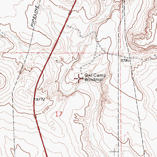 Topographic Map of Owl Camp Windmill, CO