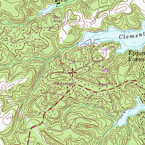 Topographic Map of Saefern, MD
