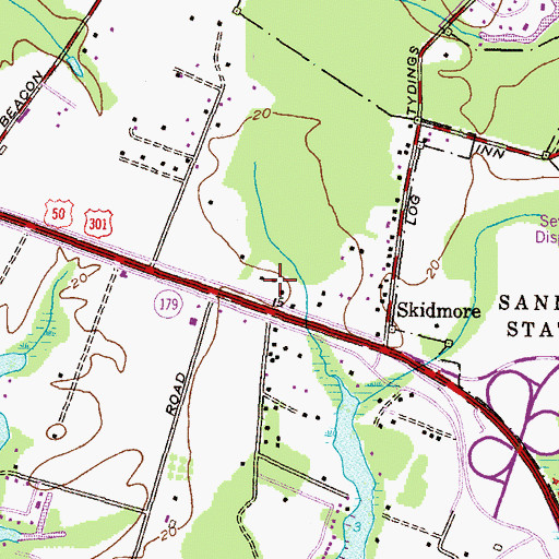 Topographic Map of Saint Margaret Medical Center, MD