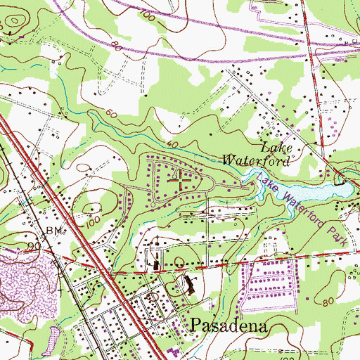 Topographic Map of Selby Grove, MD