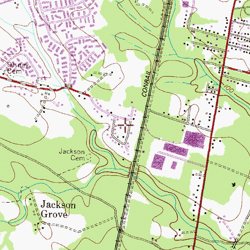Topographic Map of Severn Lea, MD