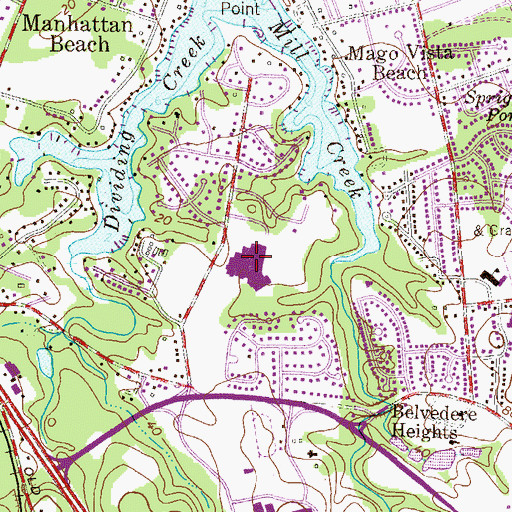 Topographic Map of Severn River Middle School, MD