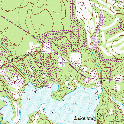 Topographic Map of Severna Park United Methodist Church, MD