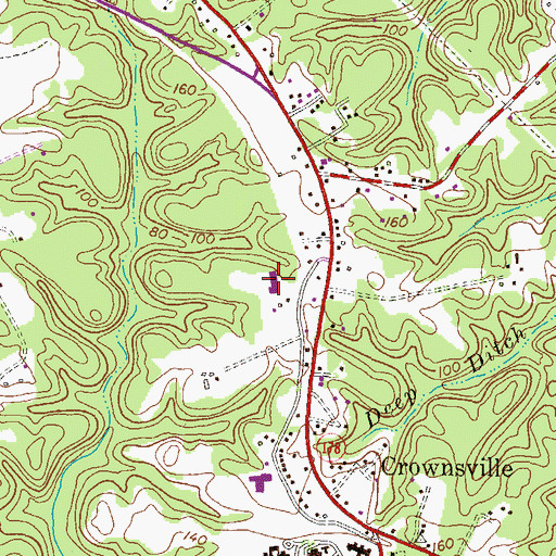 Topographic Map of South Shore Elementary School, MD
