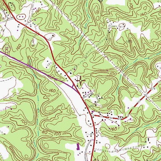 Topographic Map of South Shore Health Center, MD