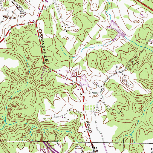 Topographic Map of Summer Hill Trailer Park, MD