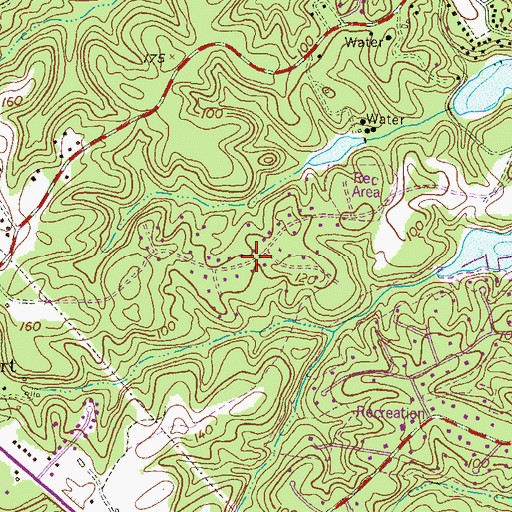 Topographic Map of The Downs, MD