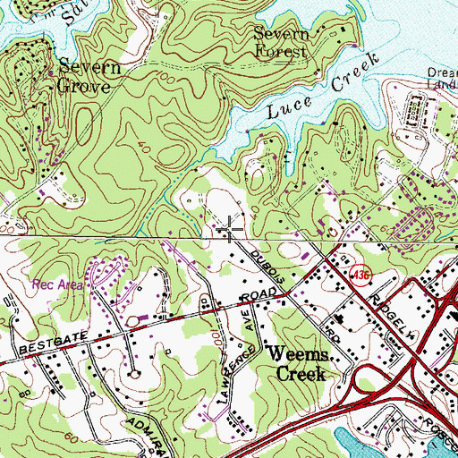 Topographic Map of The Village, MD