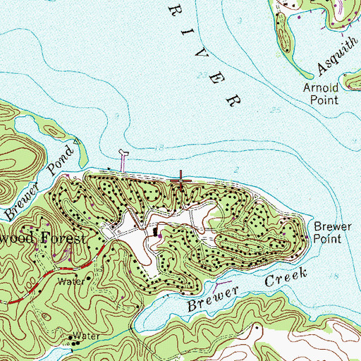 Topographic Map of Wiona Cliffs, MD