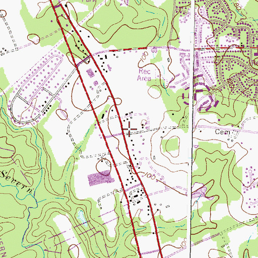 Topographic Map of Yorktown, MD